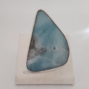 Huge Charles Albert Amazonite Sterling Ring